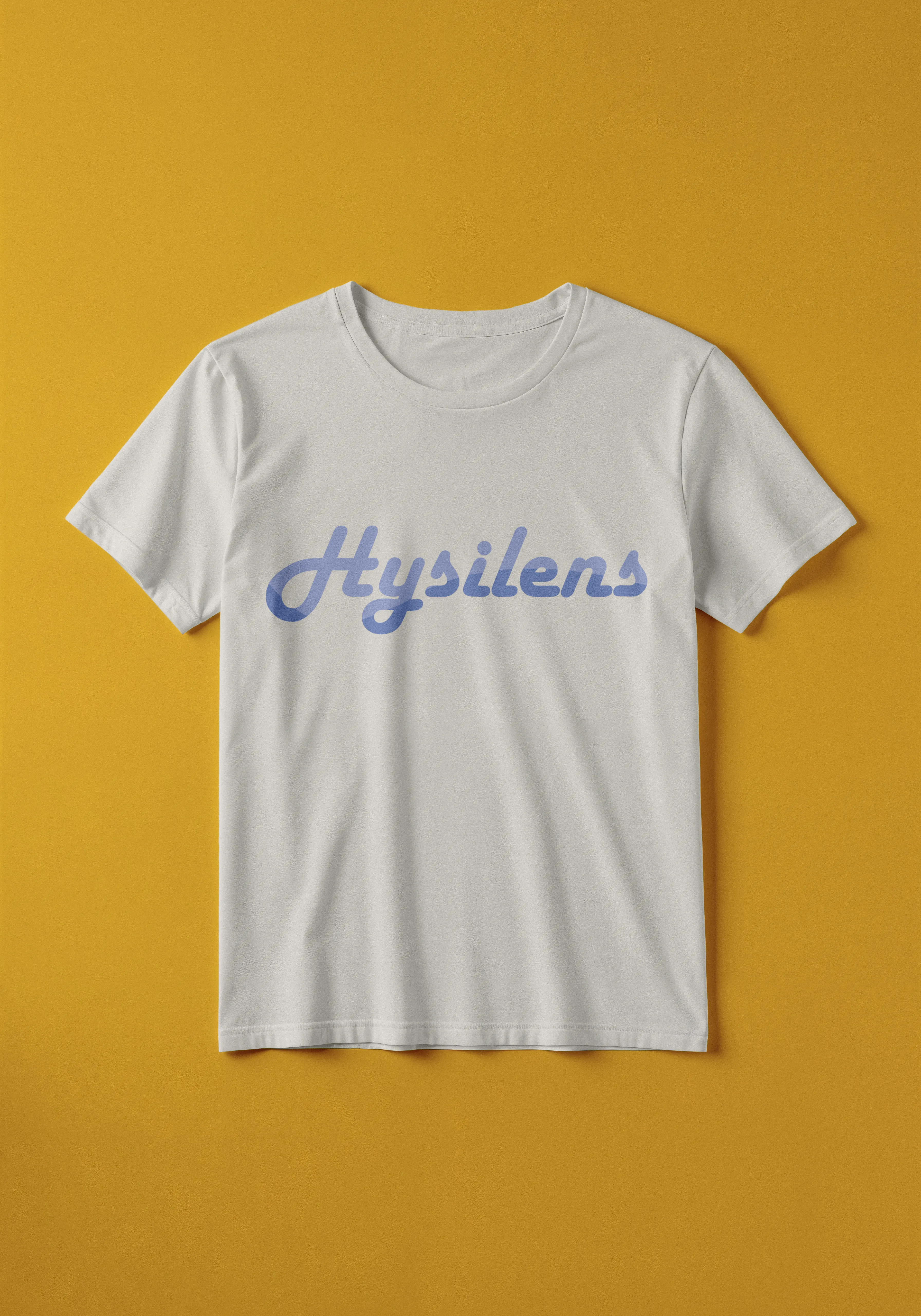 Mockup T-Shirt Typo Bleue