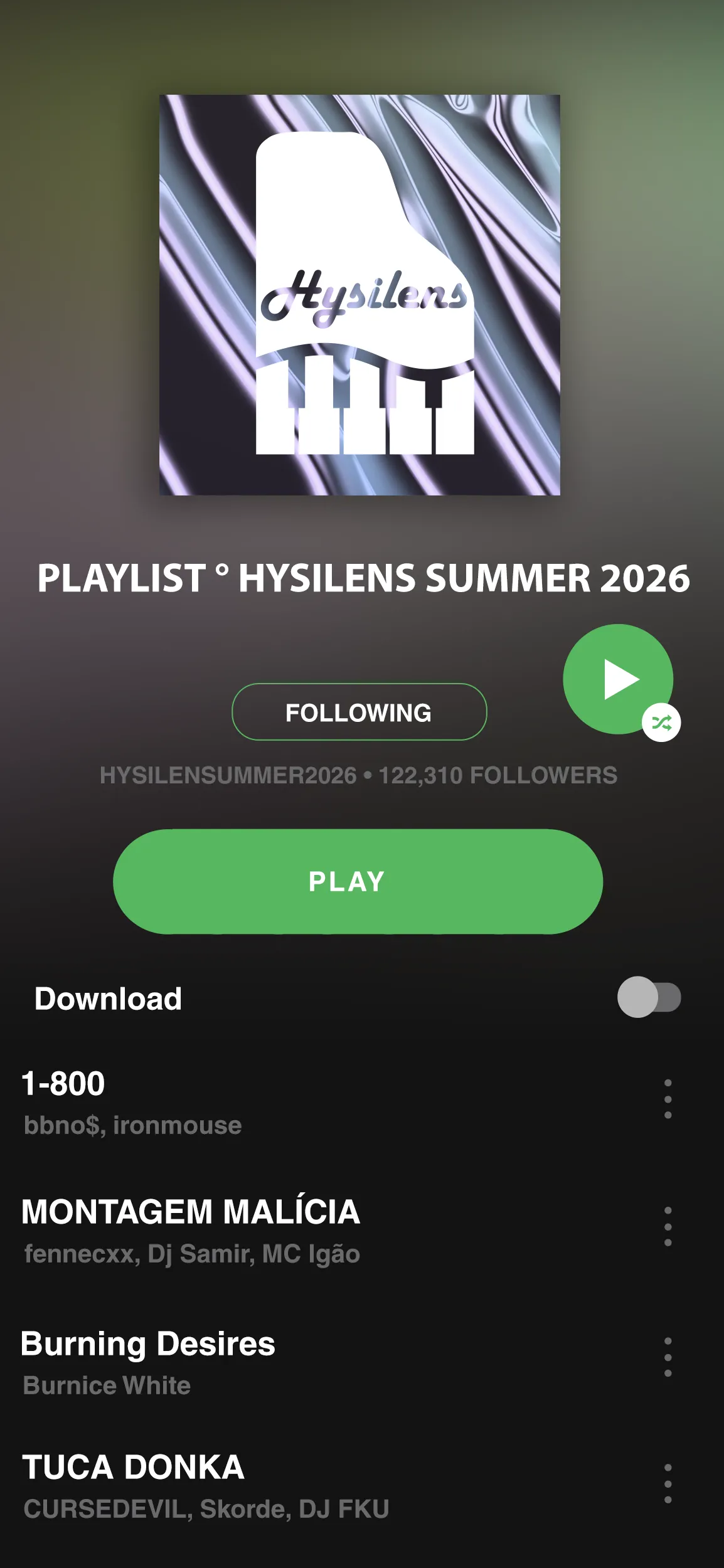 Mockup Playlist Spotify